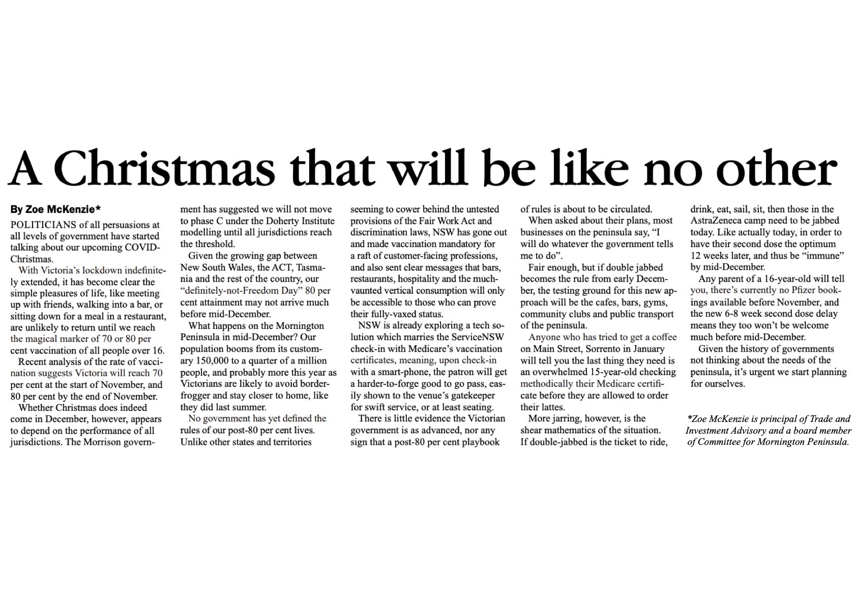 A Christmas that will be like no other